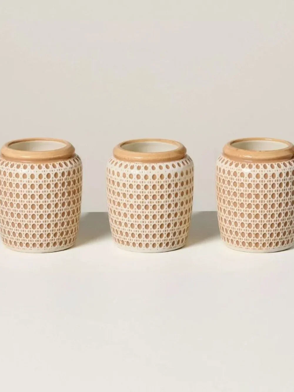 3ct Embossed Caning‎ Ceramic Candle Gift Set - Hearth & Hand Magnolia, Target